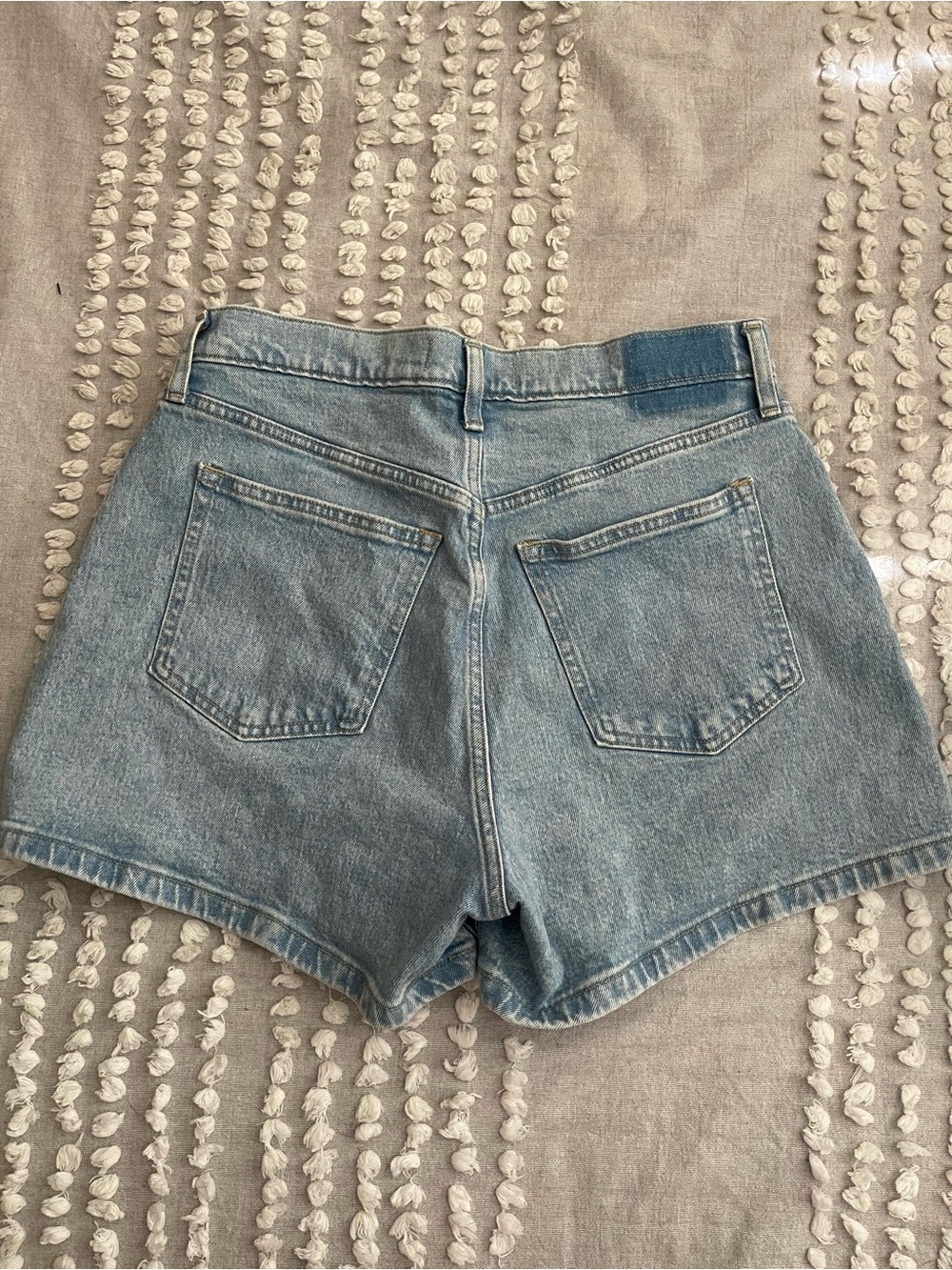 Abercrombie & Fitch Light Blue Denim High-Rise Shorts - Picture 2 of 3
